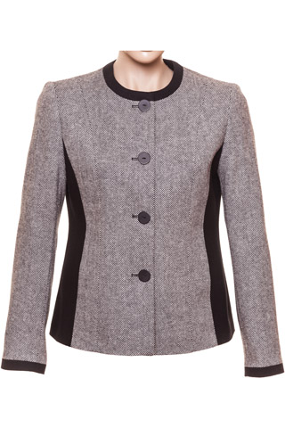 Click for larger image of: Grey & Black Tweed Jacket Style: 44456