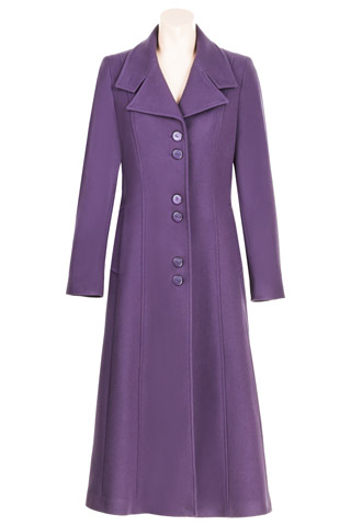 Click for larger image of: Dark Lilac Long Coat Style: 44441