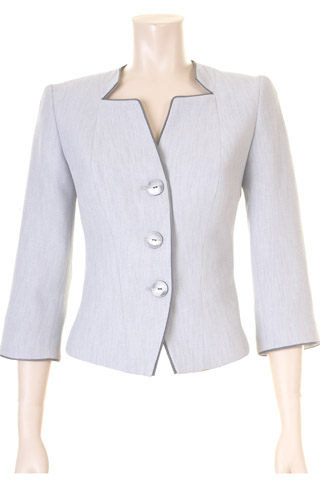 Click for larger image of: Grey 3/4 Sleeve Jacket Style: 44445