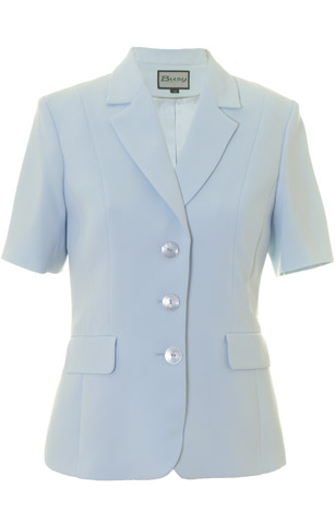 Click for larger image of: Light Blue Short Sleeve Jacket Style: 44477