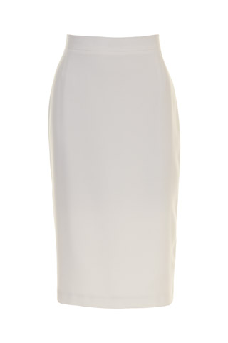 Click for larger image of: Cream Dots Pencil Skirt Style: 44430