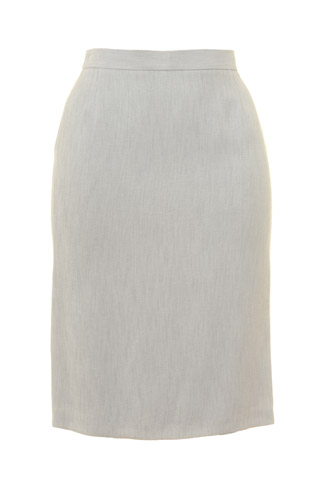 Click for larger image of: Grey Linen Look Skirt Style: 44414L