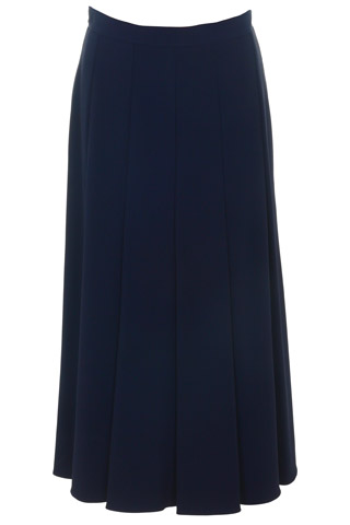 Click for larger image of: Navy Flared Long Skirt Style: 44459