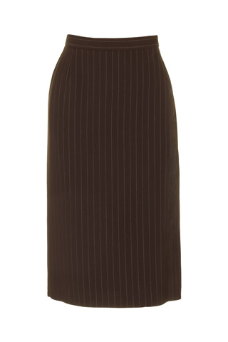 Click for larger image of: Stripe Brown Pencil Skirt Style: 44387