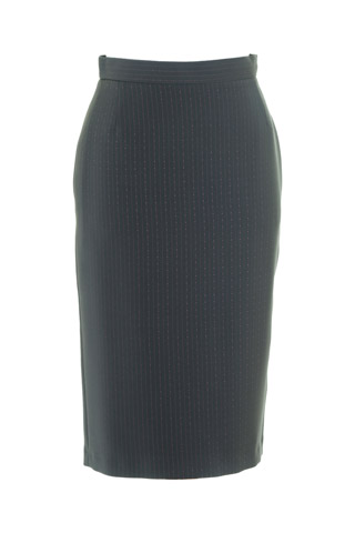 Click for larger image of: Stripe Grey Pencil Skirt Style: 44387