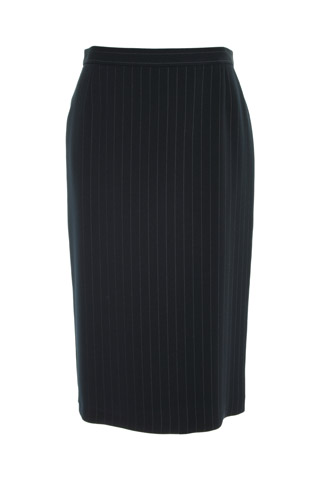 Click for larger image of: Stripe Navy Pencil Skirt Style: 44387