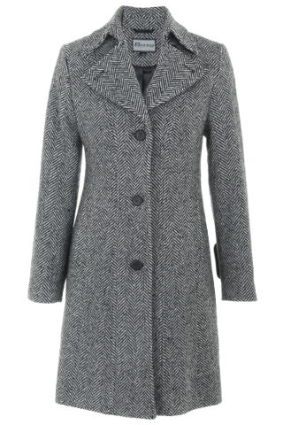 Click for larger image of: Black and White Coat 3/4 Style: 44498