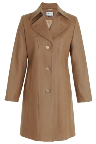 Click for larger image of: Dark Camel Coat 3/4 Style: 44498